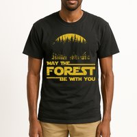 May The Forest Be With You Camping Gifts Scifi Nerd Tall T-Shirt