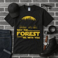 May The Forest Be With You Camping Gifts Scifi Nerd Tall T-Shirt