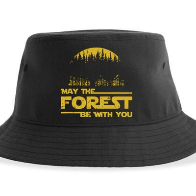 May The Forest Be With You Camping Gifts Scifi Nerd Sustainable Bucket Hat