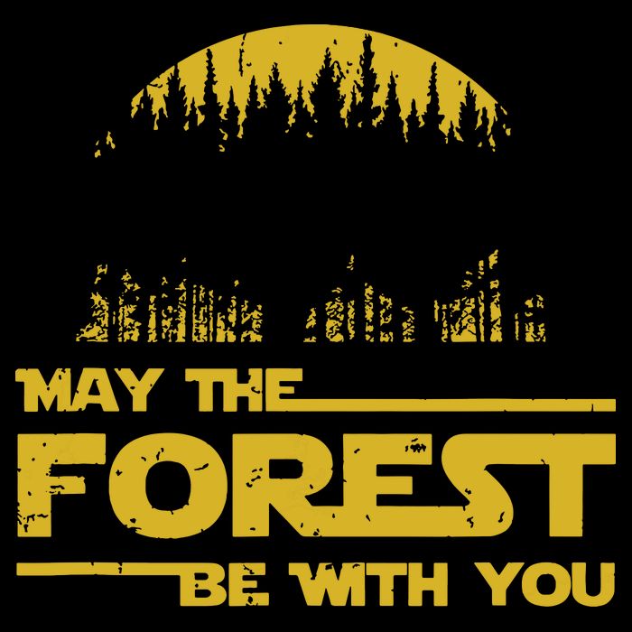 May The Forest Be With You Camping Gifts Scifi Nerd 7-Panel Snapback Hat