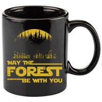 May The Forest Be With You Camping Gifts Scifi Nerd 11oz C Handle Ceramic Mug