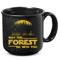 May The Forest Be With You Camping Gifts Scifi Nerd 15oz Campfire Ceramic Mug