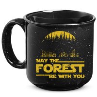 May The Forest Be With You Camping Gifts Scifi Nerd 15oz Campfire Ceramic Mug