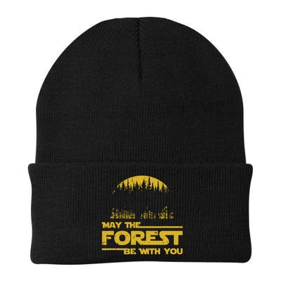 May The Forest Be With You Camping Gifts Scifi Nerd Beanie