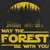 May The Forest Be With You Camping Gifts Scifi Nerd 25L Jumbo Tote