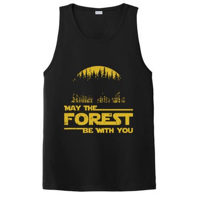 May The Forest Be With You Camping Gifts Scifi Nerd PosiCharge Competitor Tank