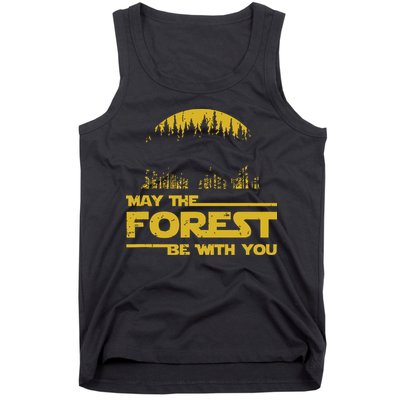 May The Forest Be With You Camping Gifts Scifi Nerd Tank Top