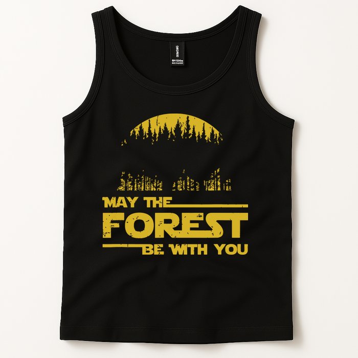 May The Forest Be With You Camping Gifts Scifi Nerd Tank Top