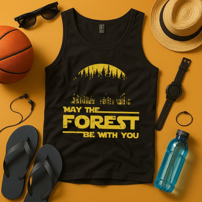 May The Forest Be With You Camping Gifts Scifi Nerd Tank Top