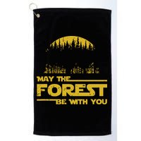 May The Forest Be With You Camping Gifts Scifi Nerd Golf Towel