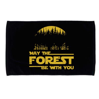 May The Forest Be With You Camping Gifts Scifi Nerd Microfiber Hand Towel