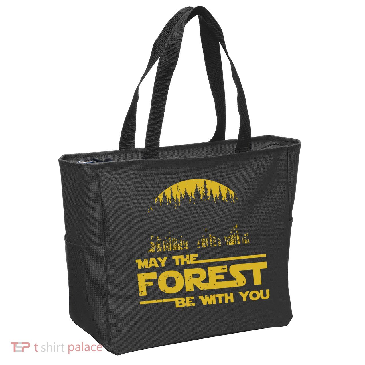 May The Forest Be With You Camping Gifts Scifi Nerd Zip Tote Bag