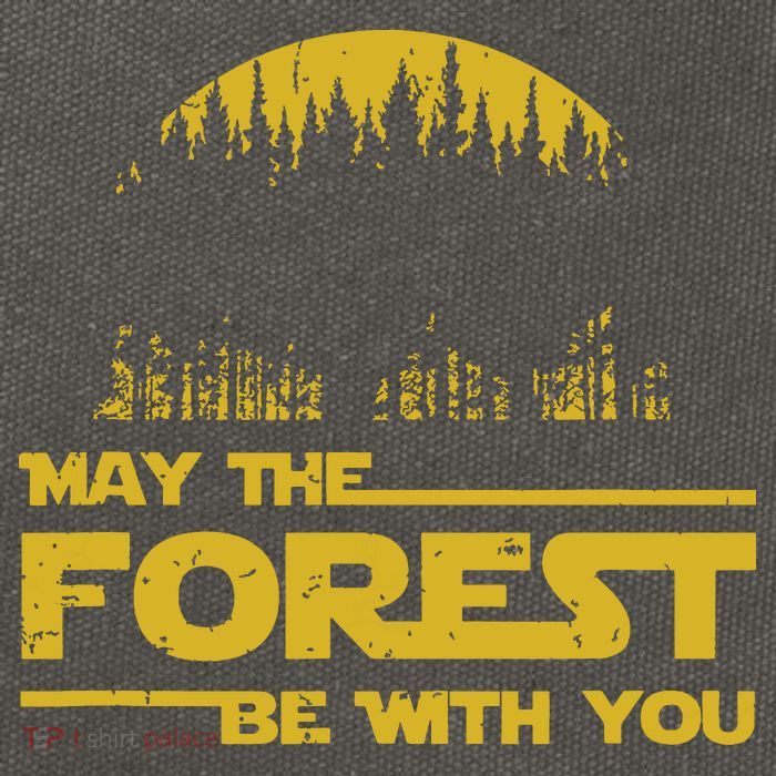 May The Forest Be With You Camping Gifts Scifi Nerd Cotton Canvas Backpack