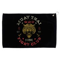 Muay Thai Fighter Vintage Twin Tiger Art Of 8 Limbs Grommeted Golf Towel