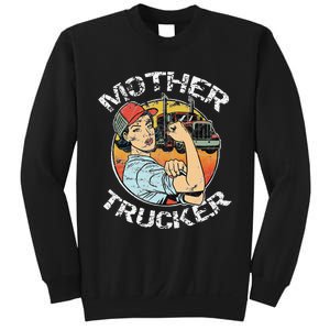 Mother Trucker Female CDL Semi Truck Driver Sweatshirt