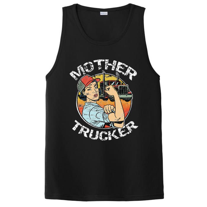 Mother Trucker Female CDL Semi Truck Driver PosiCharge Competitor Tank