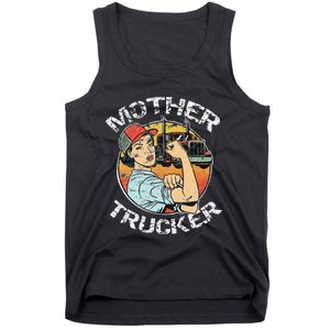 Mother Trucker Female CDL Semi Truck Driver Tank Top