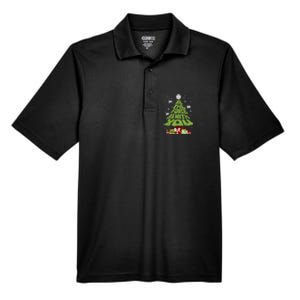 May The Forth Be With You Christmas Tree Men's Origin Performance Pique Polo