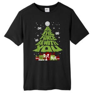 May The Forth Be With You Christmas Tree Tall Fusion ChromaSoft Performance T-Shirt