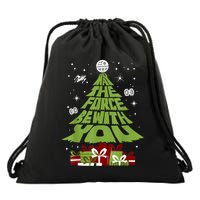 May The Forth Be With You Christmas Tree Drawstring Bag