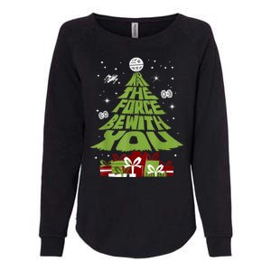 May The Forth Be With You Christmas Tree Womens California Wash Sweatshirt