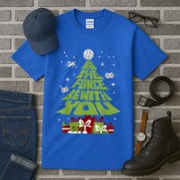 May The Forth Be With You Christmas Tree Tall T-Shirt