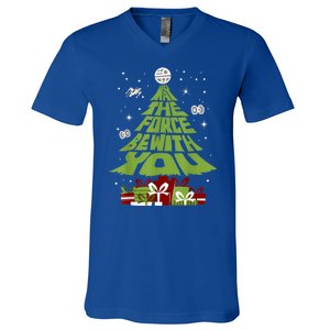 May The Forth Be With You Christmas Tree V-Neck T-Shirt