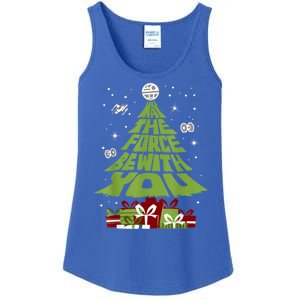 May The Forth Be With You Christmas Tree Ladies Essential Tank