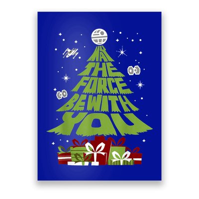 May The Forth Be With You Christmas Tree Poster