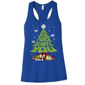 May The Forth Be With You Christmas Tree Women's Racerback Tank