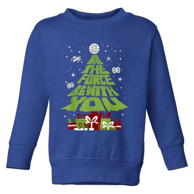 May The Forth Be With You Christmas Tree Toddler Sweatshirt
