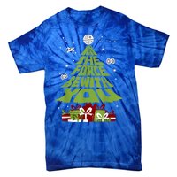 May The Forth Be With You Christmas Tree Tie-Dye T-Shirt