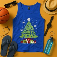 May The Forth Be With You Christmas Tree Tank Top