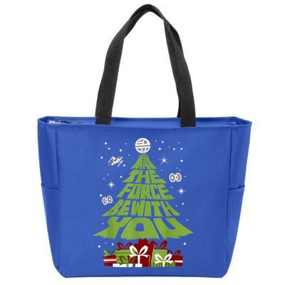 May The Forth Be With You Christmas Tree Zip Tote Bag