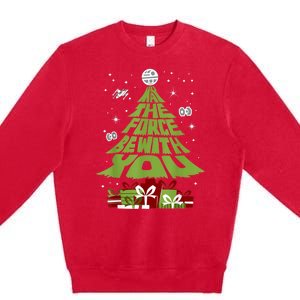 May The Forth Be With You Christmas Tree Premium Crewneck Sweatshirt