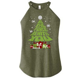 May The Forth Be With You Christmas Tree Women's Perfect Tri Rocker Tank