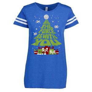 May The Forth Be With You Christmas Tree Enza Ladies Jersey Football T-Shirt