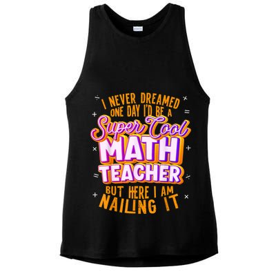 Math Teacher Funny Math Tee Math Lover Ladies PosiCharge Tri-Blend Wicking Tank