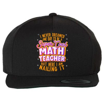 Math Teacher Funny Math Tee Math Lover Wool Snapback Cap