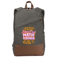Math Teacher Funny Math Tee Math Lover Cotton Canvas Backpack