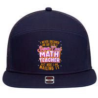 Math Teacher Funny Math Tee Math Lover 7 Panel Mesh Trucker Snapback Hat