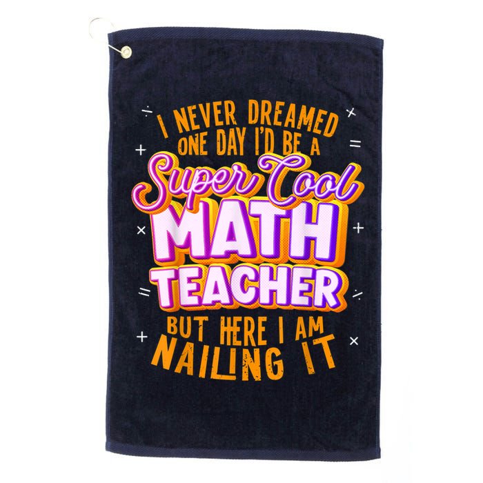 Math Teacher Funny Math Tee Math Lover Golf Towel