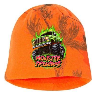 Monster Truck For Kids Monster Truck Vintage Retro Kati - Camo Knit Beanie