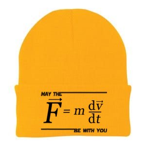 May The (F=m*dv/dt) Be With You Funny Gift For Physics Science Knit Cap Winter Beanie