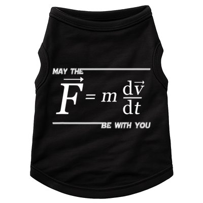 May The (F=m*dv/dt) Be With You Funny Gift For Physics Science Doggie Tank