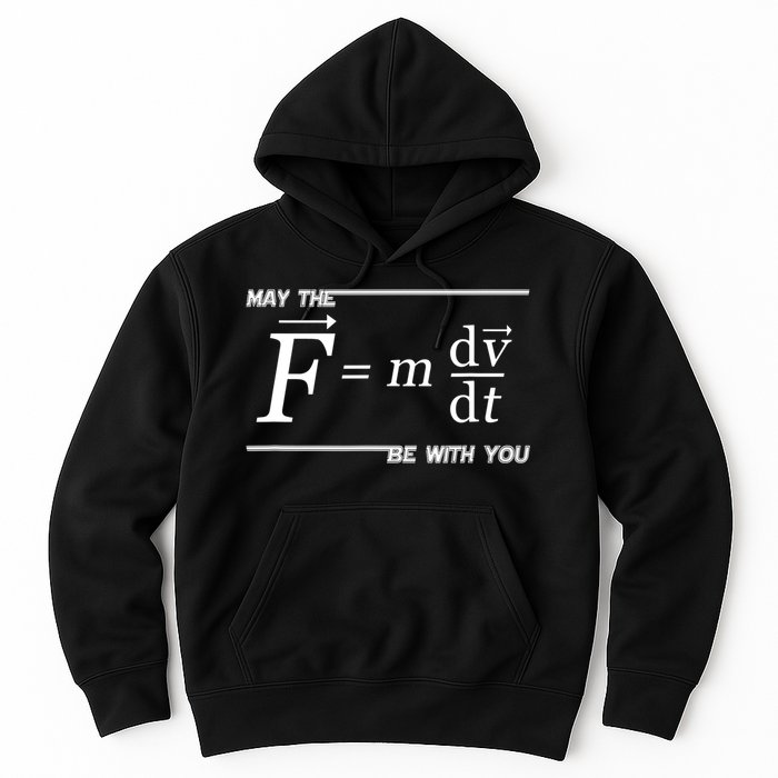 May The (F=m*dv/dt) Be With You Funny Gift For Physics Science Hoodie