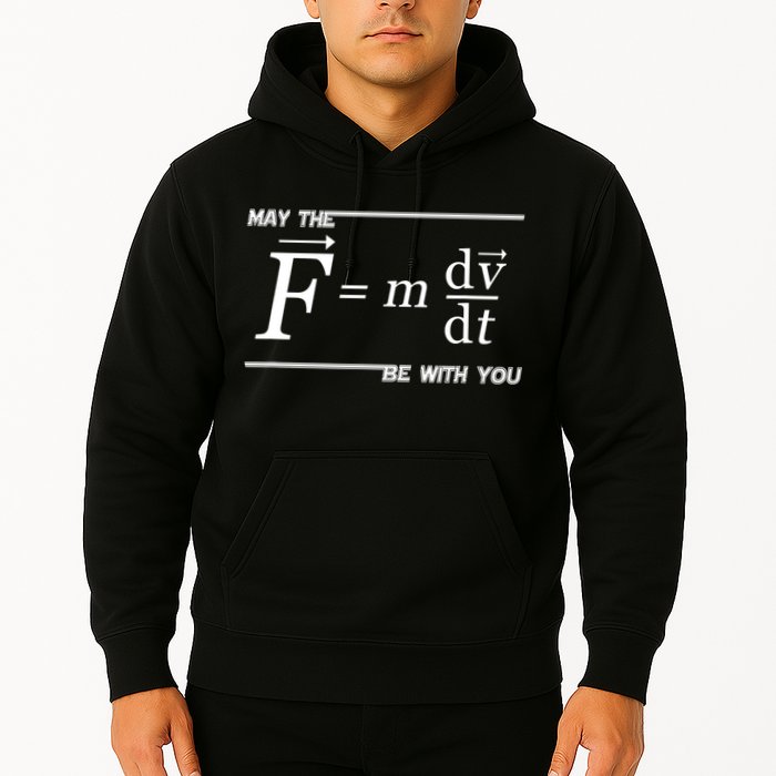 May The (F=m*dv/dt) Be With You Funny Gift For Physics Science Hoodie