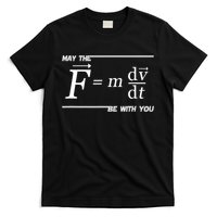 May The (F=m*dv/dt) Be With You Funny Gift For Physics Science T-Shirt