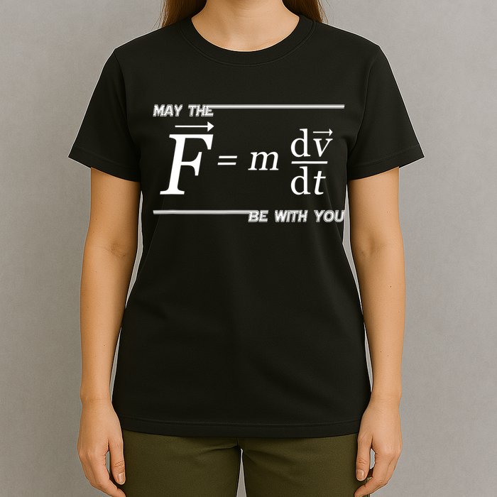 May The (F=m*dv/dt) Be With You Funny Gift For Physics Science T-Shirt