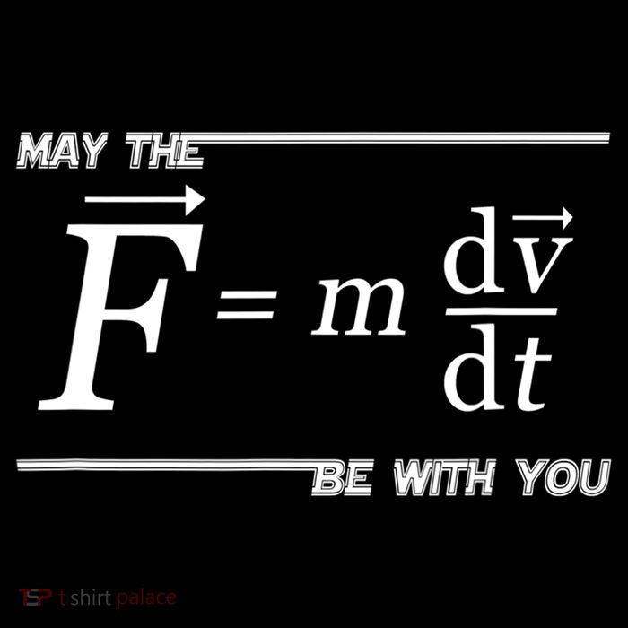 May The (F=m*dv/dt) Be With You Funny Gift For Physics Science T-Shirt